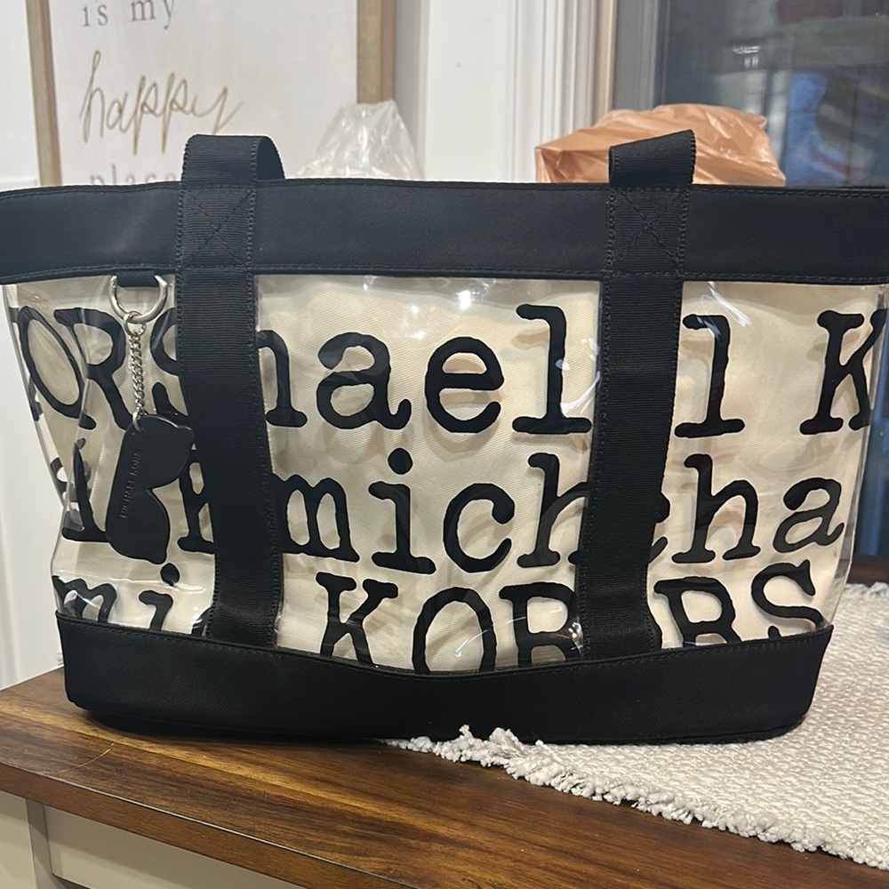 Michael Kors Black and White Tote Bag